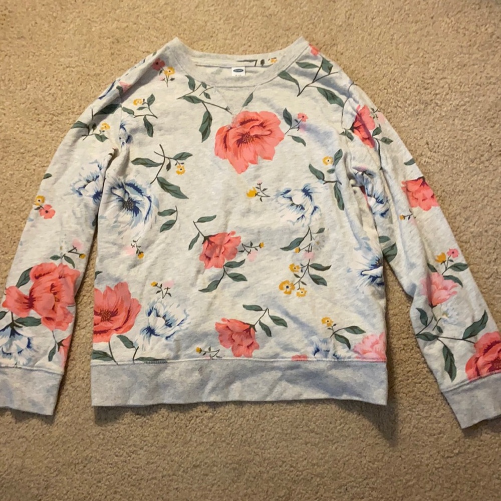 Old Navy Flower Girls Crewneck Sweatshirt